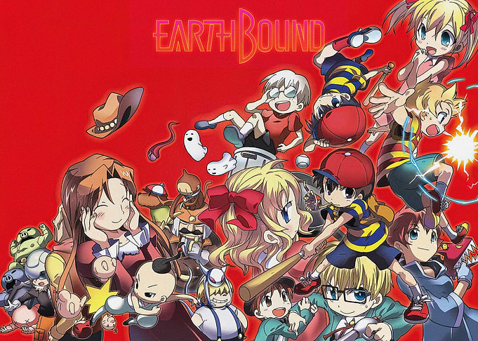 EarthBound Character Ensemble Illustration