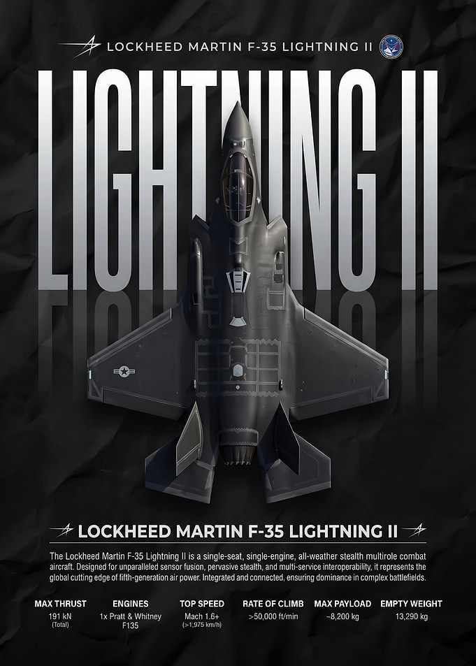 Lockheed Martin F-35 Lightning II Poster