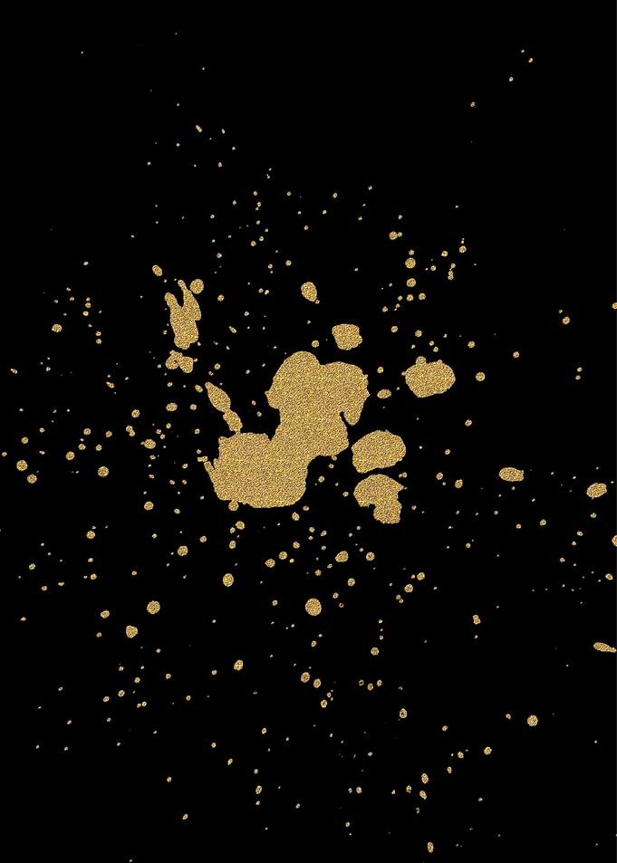 Gold Glitter Paint Splatter