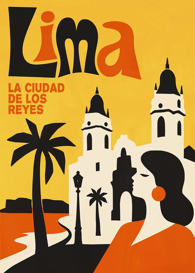 Vintage Lima Travel Poster