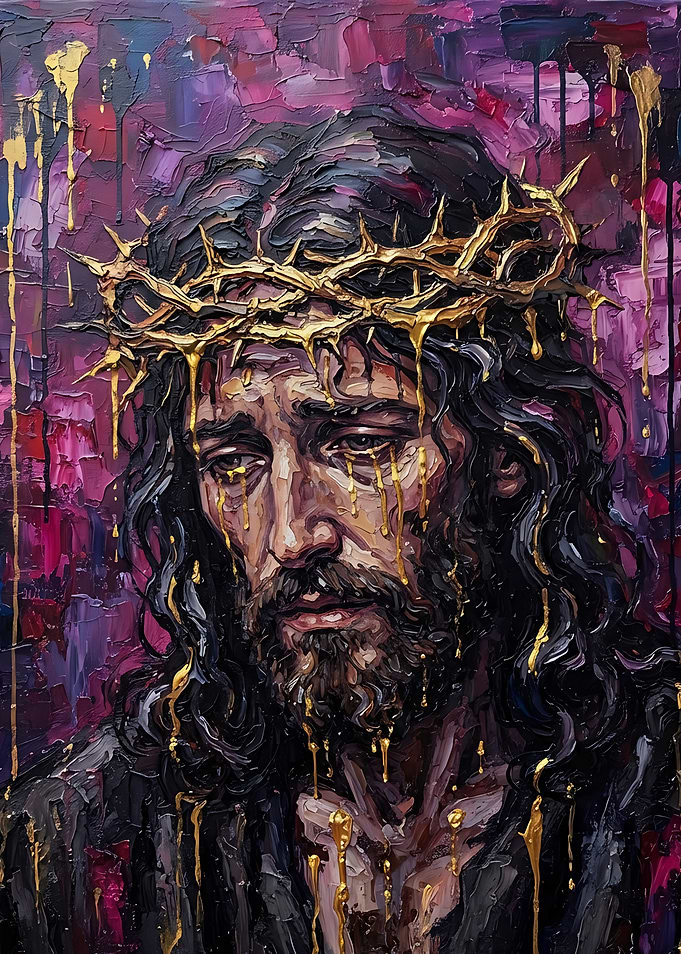 Jesus Christ with Golden Crown