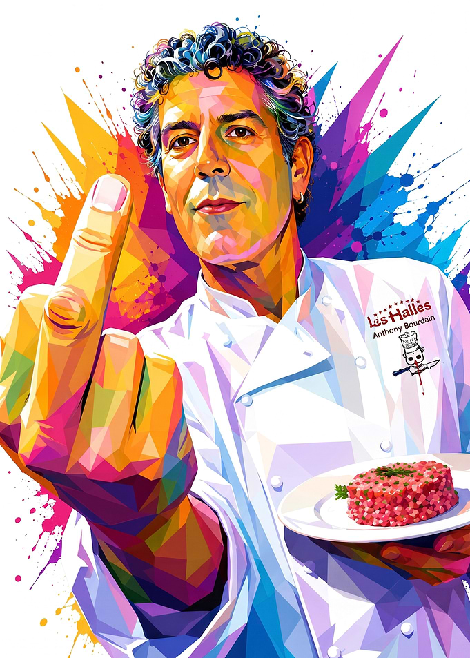 Anthony Bourdain Pop Art Portrait