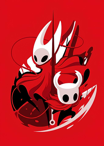 Hollow Knight and Hornet Illustration
