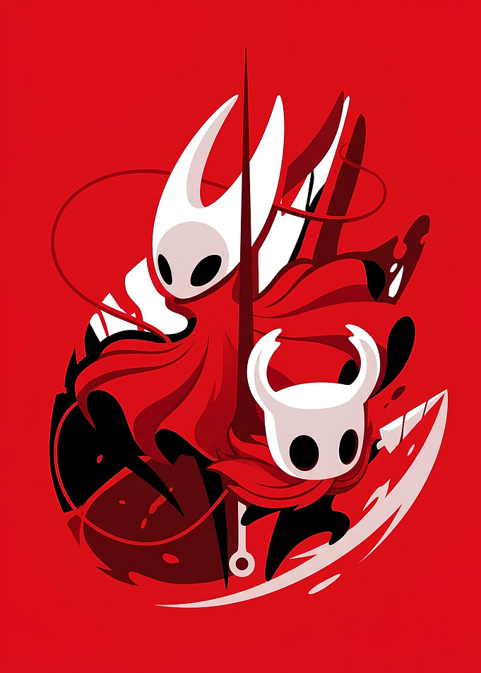 Hollow Knight and Hornet Illustration