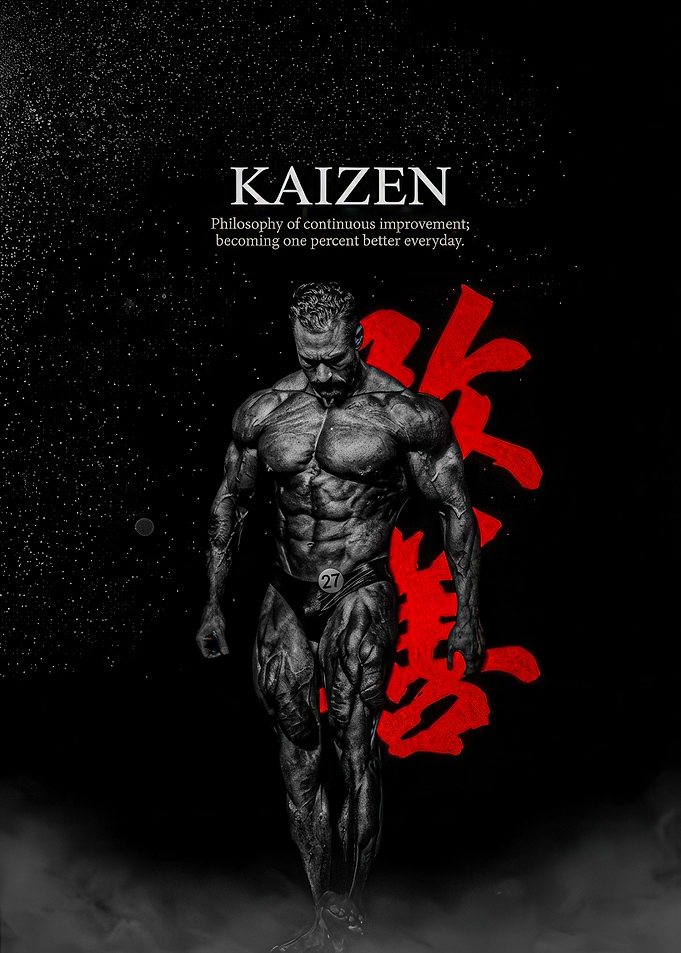Kaizen Bodybuilding Motivational Poster