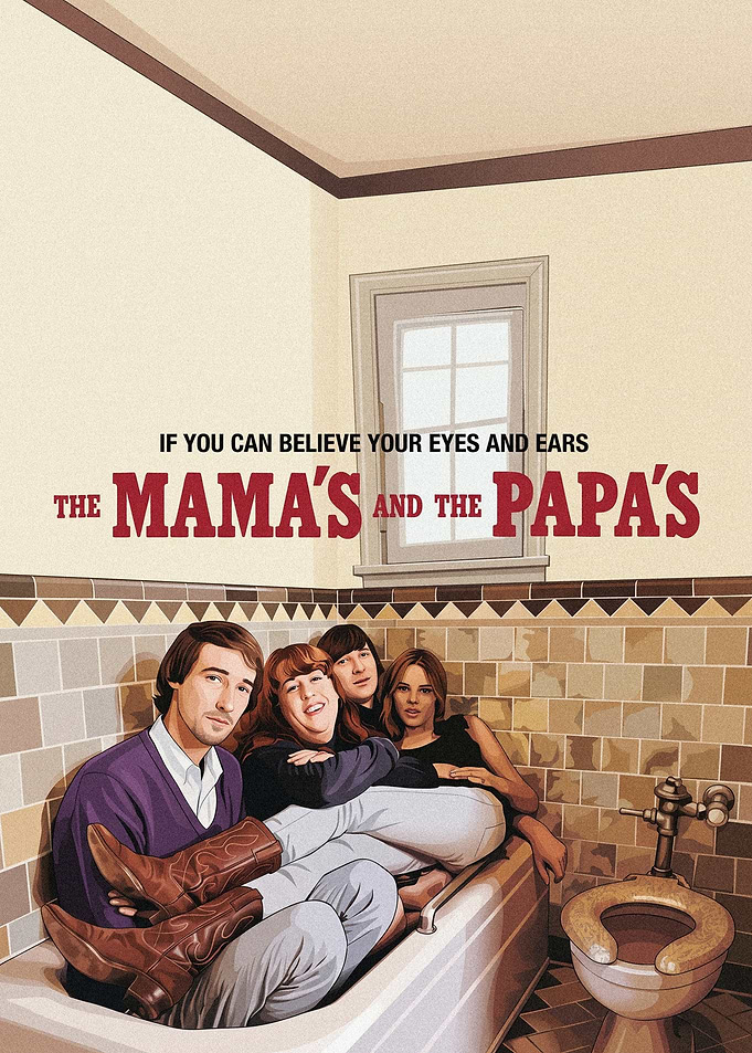 The Mamas and the Papas Vintage Poster