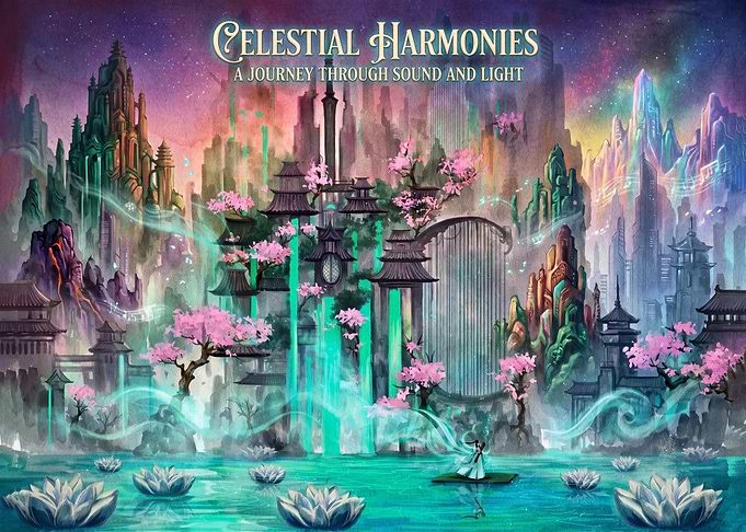 Celestial Harmonies Fantasy Landscape