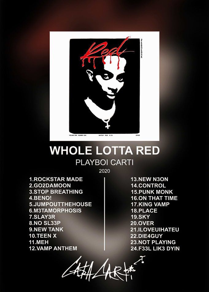 Playboi Carti Whole Lotta Red Poster