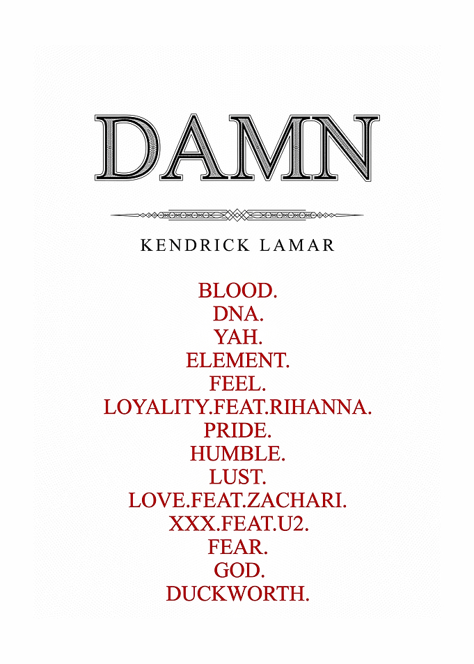 Kendrick Lamar Album Poster