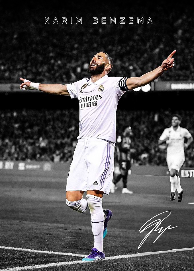 Karim Benzema Goal Celebration Poster