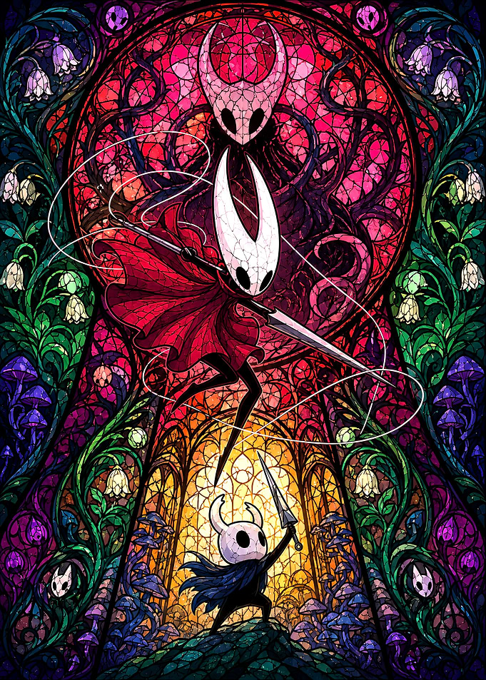 Hollow Knight Stained Glass Art