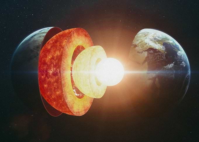 Cross-section of Earth's Internal Layers