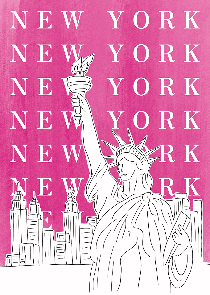 New York Statue of Liberty Illustration