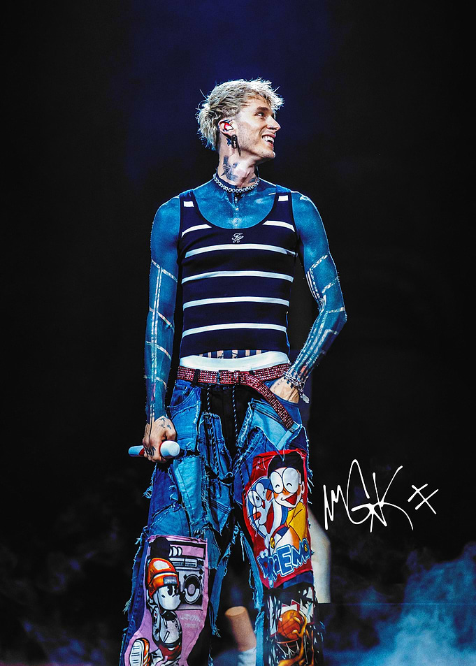 Machine Gun Kelly Performing on Stage