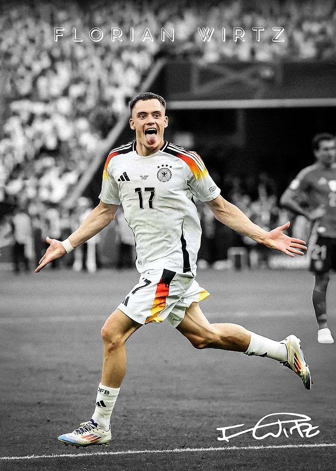 Florian Wirtz Germany Football Celebration Poster