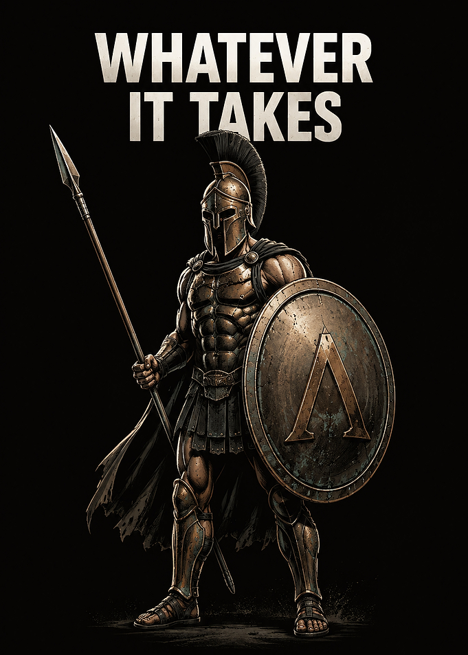 Spartan Warrior Whatever It Takes Poster