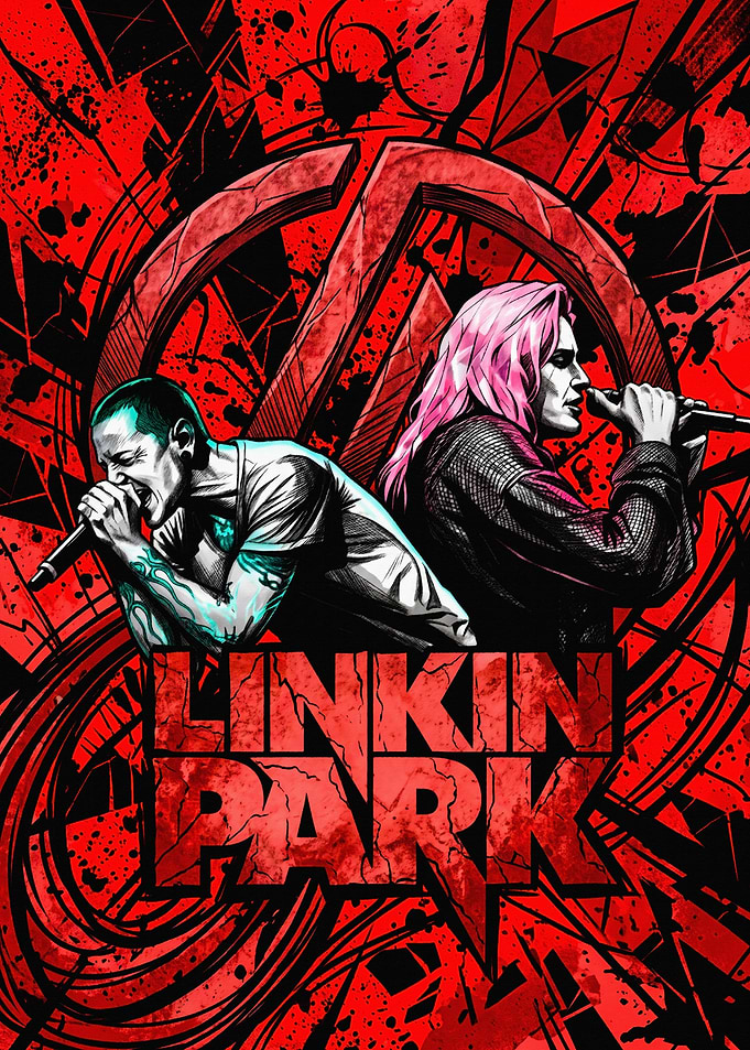 Linkin Park Chester and Emily Poster