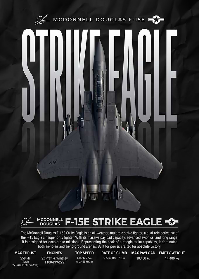 McDonnell Douglas F-15E Strike Eagle Poster