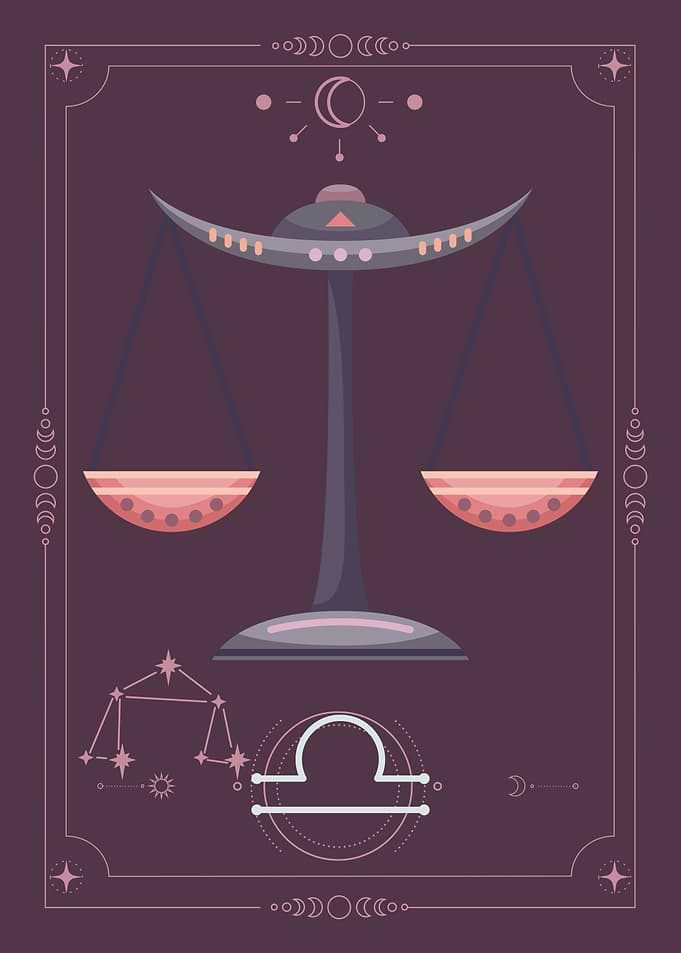 Libra Zodiac Sign Illustration