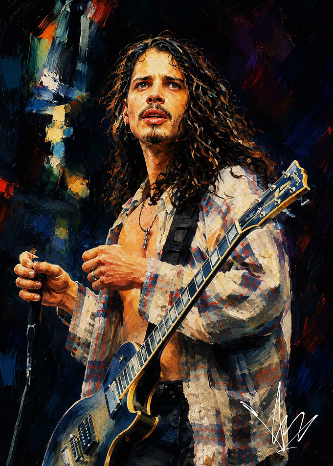 Chris Cornell Oil Painting Portrait