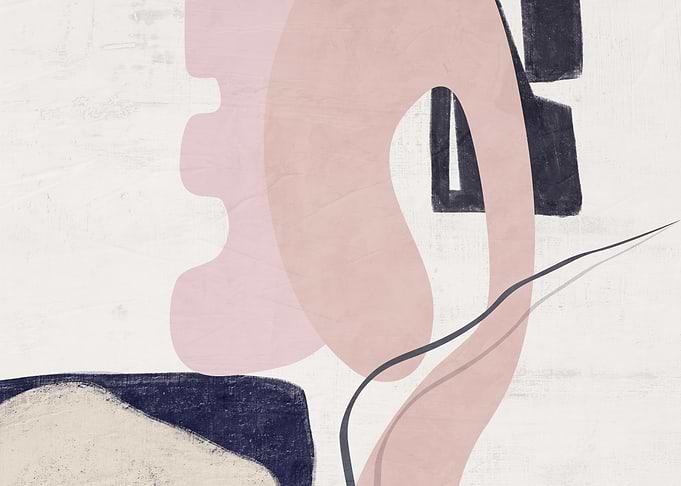 Abstract Pink and Navy Shapes