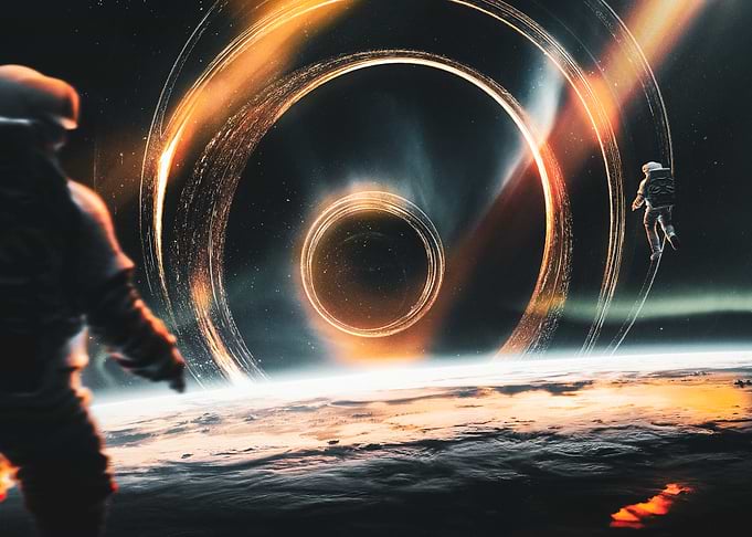 Astronauts Observing a Massive Black Hole