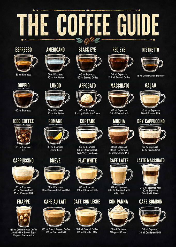 The Coffee Guide Infographic Poster