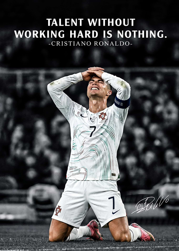 Cristiano Ronaldo Inspirational Soccer Poster