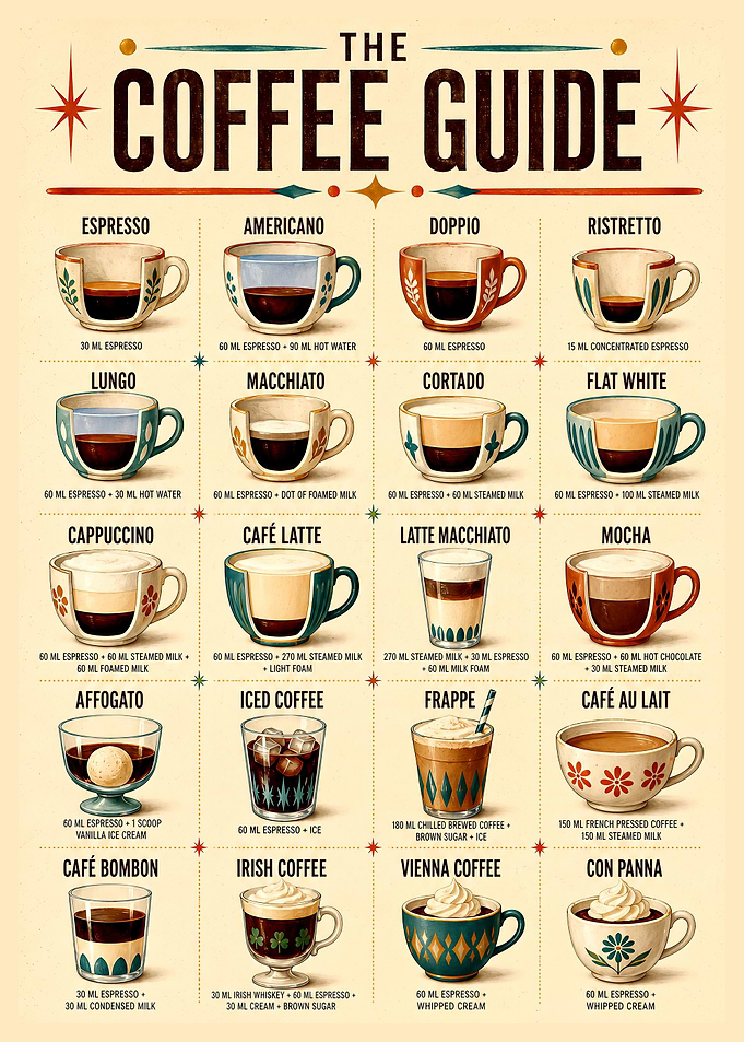 The Coffee Guide Infographic Poster