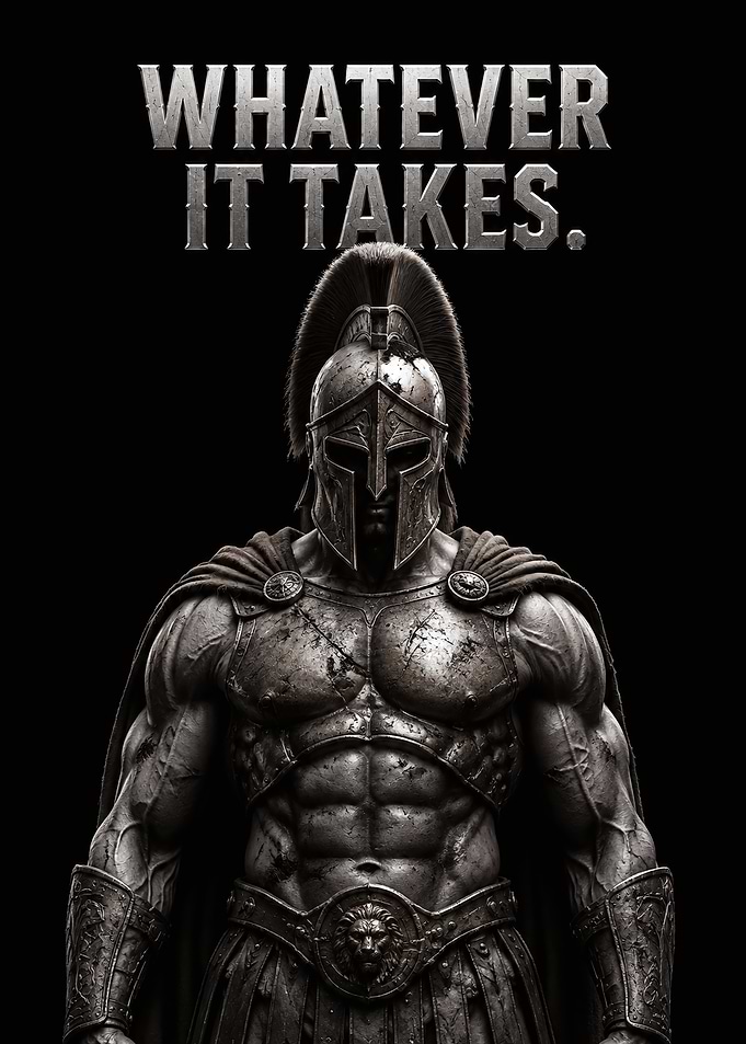 Spartan Warrior Whatever It Takes Poster