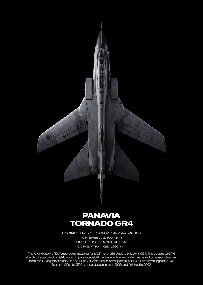 Panavia Tornado GR4 Technical Poster