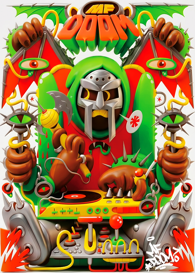 MF DOOM Hip Hop Digital Art