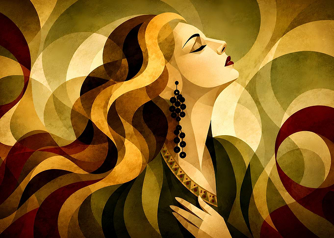Abstract Portrait of an Elegant Woman