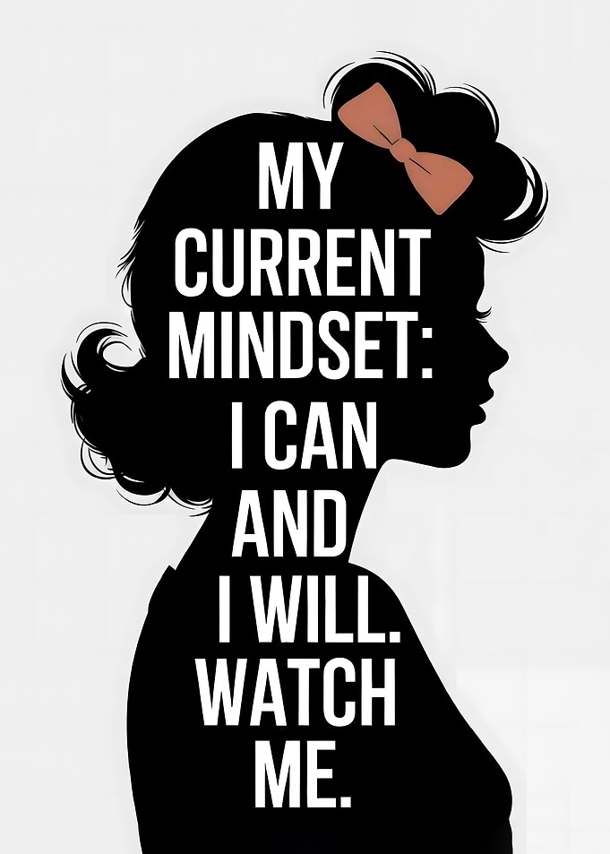 Inspirational Silhouette Quote Poster