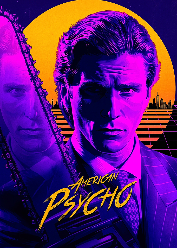 American Psycho Synthwave Poster