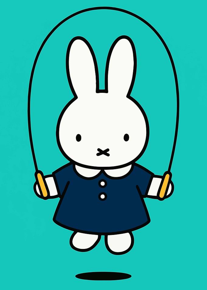 Miffy Jumping Rope Illustration