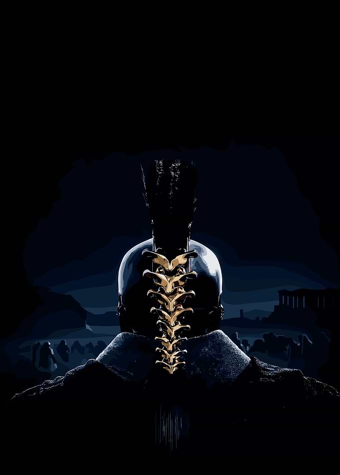 Spartan Warrior Helmet Silhouette