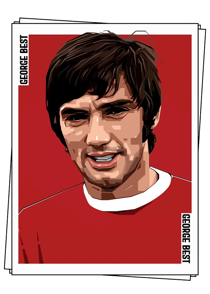 George Best Vector Portrait Poster