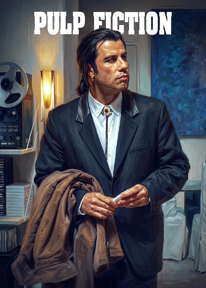Pulp Fiction Vincent Vega Portrait