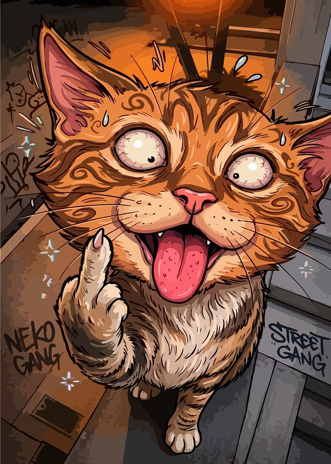 Rebellious Orange Tabby Cat