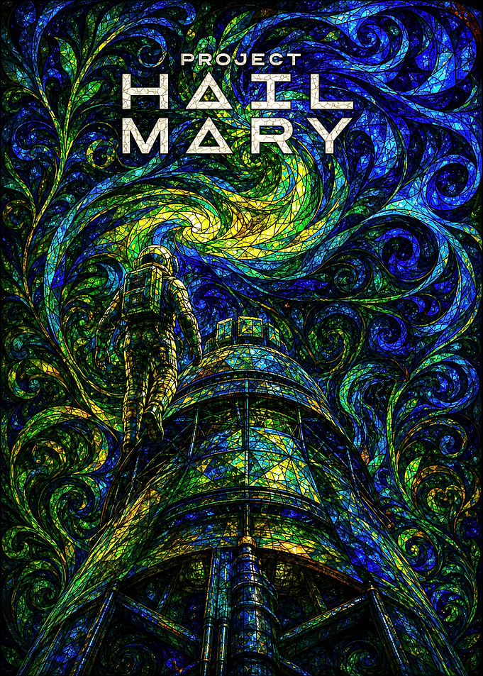 Project Hail Mary Stained Glass Poster
