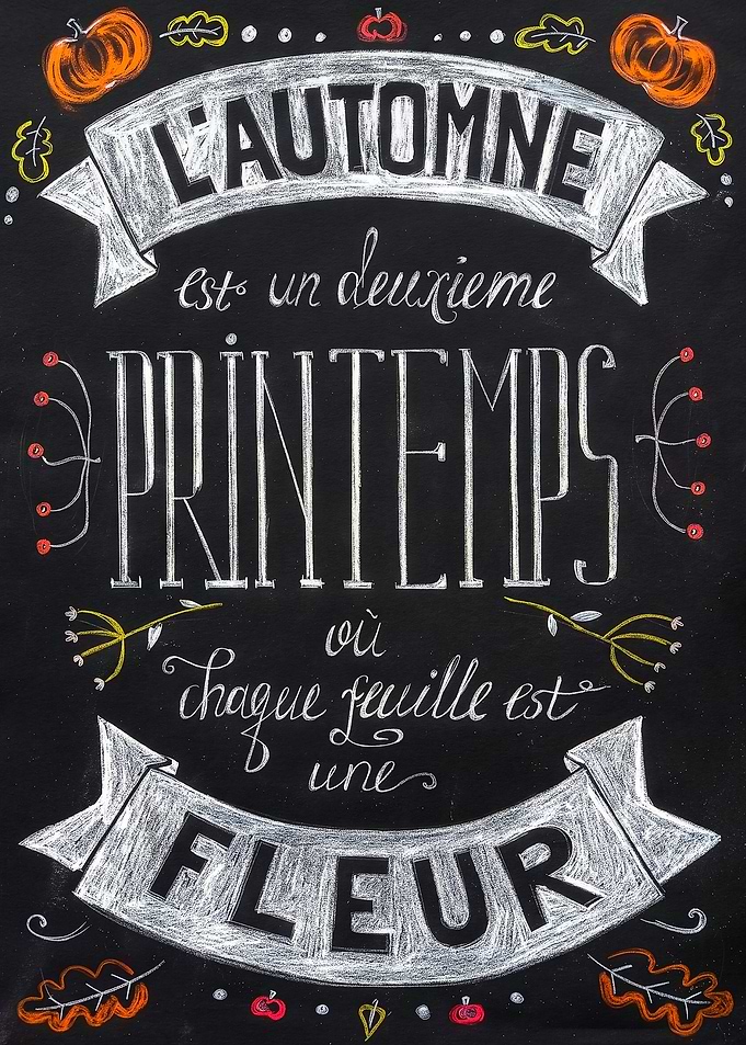 Autumn Chalkboard Quote Art