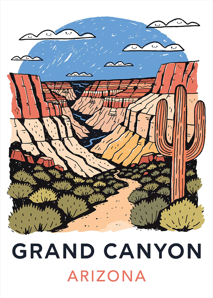 Grand Canyon Arizona Travel Poster