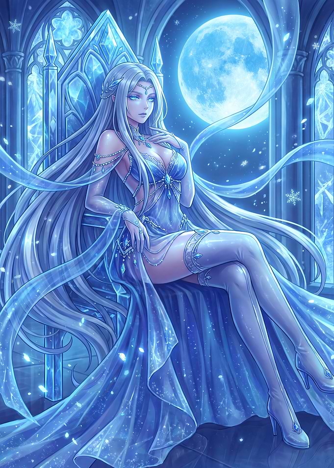 Ice Queen on Crystal Throne