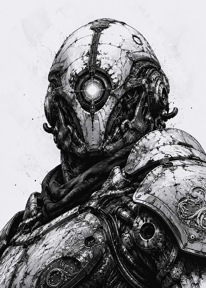 Cybernetic Knight Portrait