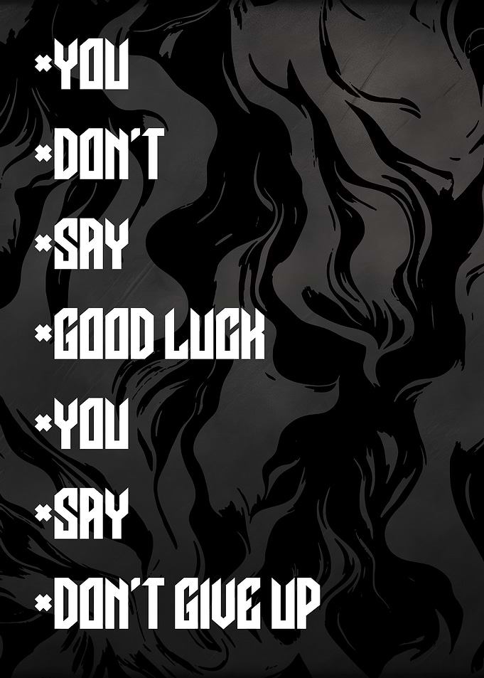 Don't Give Up Motivational Quote Poster