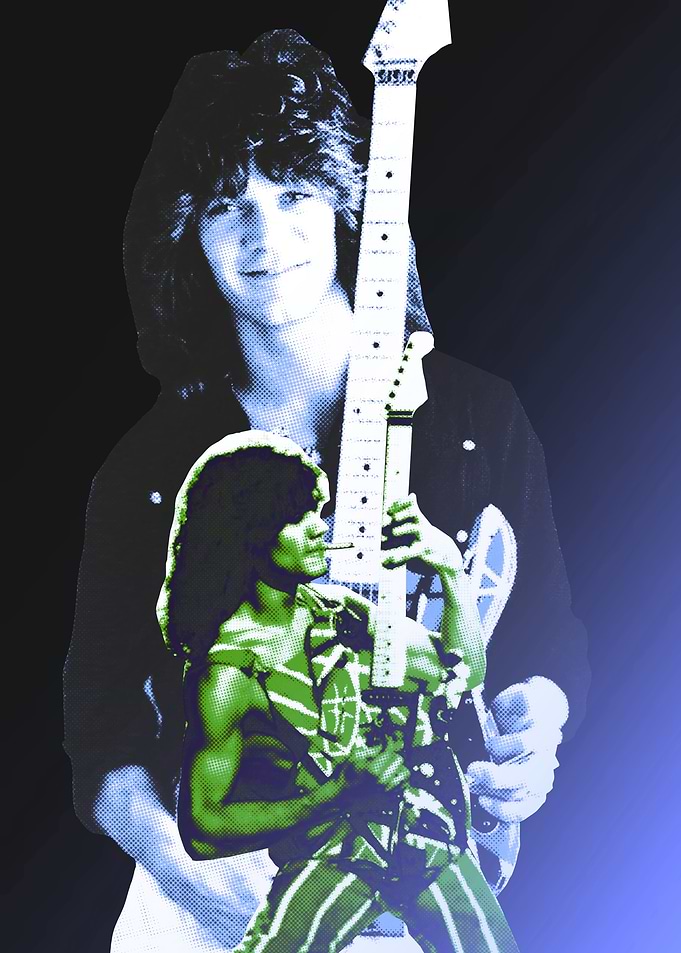 Eddie Van Halen Pop Art Portrait