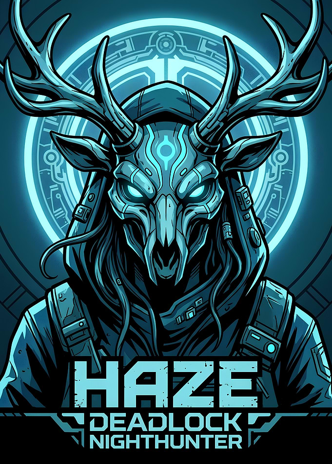 Haze Deadlock Nighthunter Cybernetic Deer Mask