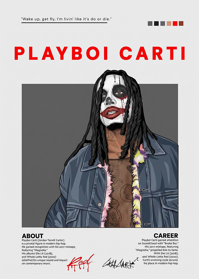 Playboi Carti Illustration Poster Art