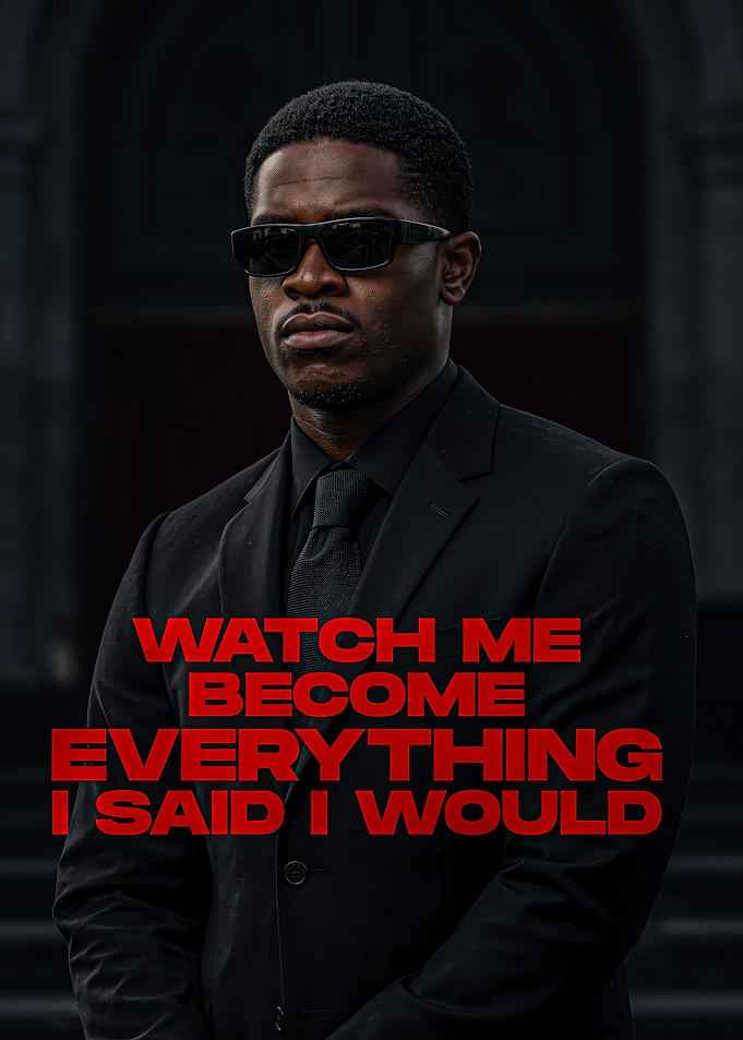 Man in Suit Inspirational Quote Poster